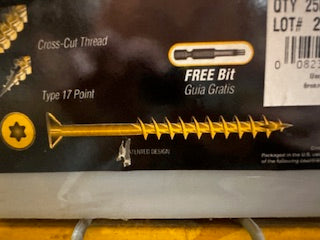 2500 PCS | 9 x 2 - 1/2 OUTDOOR WOOD SCREWS